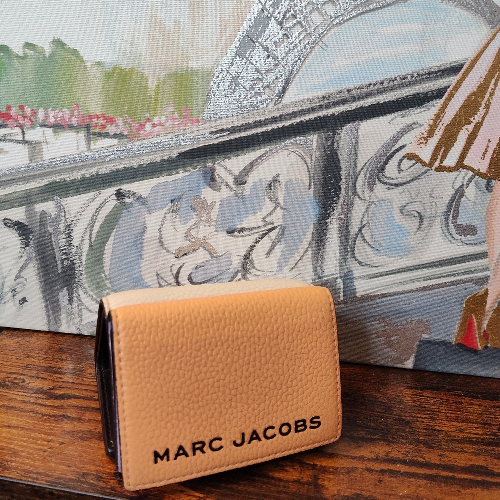 Marc Jacobs block color tri-fold wallet